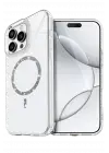 Newface Apple iPhone 16 Pro Max Live Diamond Magsafe Kapak - Şeffaf