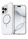 Newface Apple iPhone 16 Pro Max Live Diamond Magsafe Kapak - Şeffaf