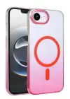 Newface Apple iPhone 16E Glossy Magsafe Kapak - Pembe