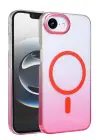Newface Apple iPhone 16E Glossy Magsafe Kapak - Pembe