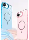 Newface Apple iPhone 16E Live Diamond Magsafe Kapak - Sarı