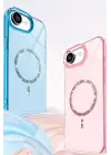 Newface Apple iPhone 16E Live Diamond Magsafe Kapak - Şeffaf