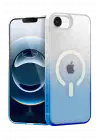 Newface Apple iPhone 16E Pummel Shiny Magsafe Kapak - Mavi