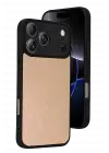 Newface Apple iPhone 17 Pro Aras Deri Kapak - Pudra