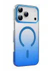 Newface Apple iPhone 17 Pro Max Glossy Magsafe Kapak - Mavi
