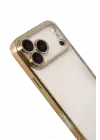 Newface Apple iPhone 17 Pro Max Razer Lensli Silikon - Gold