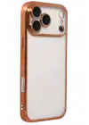 Newface Apple iPhone 17 Pro Max Razer Lensli Silikon - Turuncu