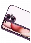 Newface Apple iPhone 17 Razer Lensli Silikon - Açık Mor
