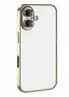 Newface Apple iPhone 17 Razer Lensli Silikon - Gold