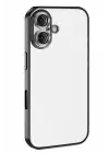 Newface Apple iPhone 17 Razer Lensli Silikon - Siyah
