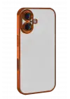 Newface Apple iPhone 17 Razer Lensli Silikon - Turuncu