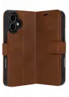 Newface Apple iPhone 17 Trend S Plus Kapaklı Kılıf - Taba