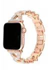 Newface Apple Watch 38mm Node Taşlı Kordon - Siyah