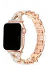 Newface Apple Watch 38mm Node Taşlı Kordon - Siyah