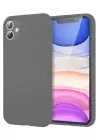 Newface iPhone 11 Kılıf First Silikon - Gri