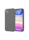 Newface iPhone 11 Kılıf First Silikon - Gri