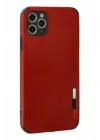 Newface iPhone 11 Pro Kılıf Loop Deri Silikon - Kırmızı