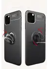 Newface Apple iPhone 11 Pro Kılıf Range Yüzüklü Silikon - Mavi