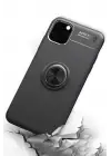 Newface Apple iPhone 11 Pro Kılıf Range Yüzüklü Silikon - Siyah