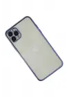 Newface Apple iPhone 11 Pro Kılıf Razer Lensli Silikon - Mor