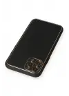 Newface Apple iPhone 11 Pro Max Kılıf Coco Deri Silikon Kapak - Siyah