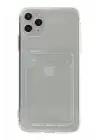 Newface Apple iPhone 11 Pro Max Kılıf Kart Şeffaf Silikon - Şeffaf