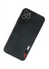 Newface iPhone 11 Pro Max Kılıf Loop Deri Silikon - Lacivert