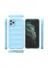 Newface Apple iPhone 11 Pro Max Kılıf Optimum Silikon - Sky Blue