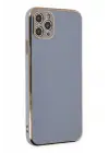 Newface Apple iPhone 11 Pro Max Kılıf Volet Silikon - Mavi