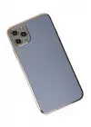 Newface iPhone 11 Pro Max Kılıf Volet Silikon - Mavi