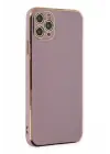 Newface iPhone 11 Pro Max Kılıf Volet Silikon - Mor