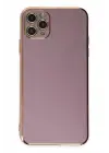 Newface Apple iPhone 11 Pro Max Kılıf Volet Silikon - Mor