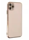 Newface Apple iPhone 11 Pro Max Kılıf Volet Silikon - Pembe