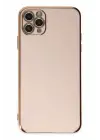 Newface Apple iPhone 11 Pro Max Kılıf Volet Silikon - Pembe
