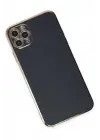 Newface iPhone 11 Pro Max Kılıf Volet Silikon - Siyah