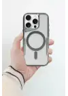 Newface Apple iPhone 12 Kılıf Boyi Magsafe Silikon Kapak - Siyah