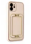 Newface Apple iPhone 12 Kılıf Coco Elit Kapak - Gold