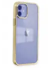 Newface iPhone 12 Kılıf Element Silikon - Gold