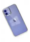 Newface Apple iPhone 12 Kılıf Element Silikon - Gümüş