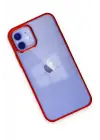 Newface iPhone 12 Kılıf Element Silikon - Kırmızı