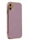Newface Apple iPhone 12 Kılıf Volet Silikon - Mor