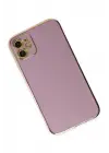 Newface Apple iPhone 12 Kılıf Volet Silikon - Mor