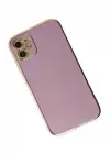 Newface iPhone 12 Kılıf Volet Silikon - Mor
