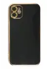 Newface Apple iPhone 12 Kılıf Volet Silikon - Siyah