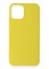 Newface Apple iPhone 12 Mini Kılıf First Silikon - Sarı