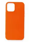 Newface Apple iPhone 12 Mini Kılıf First Silikon - Turuncu