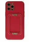 Newface Apple iPhone 12 Pro Kılıf Coco Elit Kapak - Kırmızı