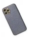 Newface iPhone 12 Pro Kılıf Coco Karbon Silikon - Gri