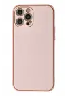 Newface iPhone 12 Pro Kılıf Coco Karbon Silikon - Pembe