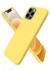 Newface Apple iPhone 12 Pro Kılıf First Silikon - Sarı